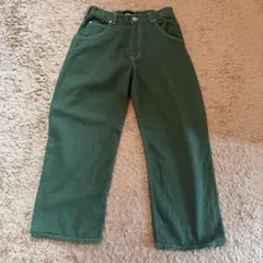 XLARGEのグリーンワイドパンツ32インチです