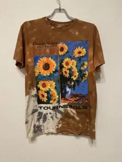 【激レア◎】Claude Monet ひまわり アートTシャツ タイダイ
