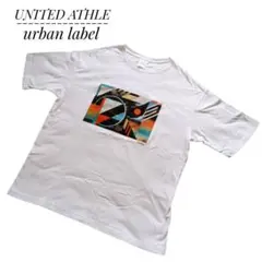 ユナイテッドアスレ Tシャツ M 白 マルチカラー 半袖 プリント メンズ