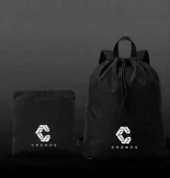 CRONOS ブラック バックパック ストライプデザイン - メルカリ
