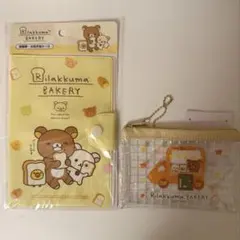 セリア　リラックマ　お薬手帳ケース　ミニメッシュポーチのサムネイル