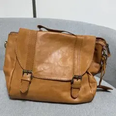 ブラウンレザーショルダーバッグ