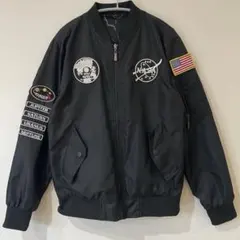 NASA MA-1 フライトジャケット ブラック リバーシブル　アメカジ　Y2K