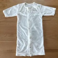 ホワイト フリル付き ベビードレス