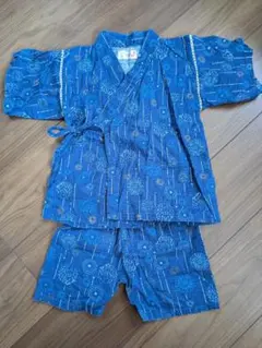 くろわっさんすべべ110 甚平 花火柄