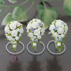 #715♪ミニチュア ウェディングブーケ♪芍薬 ピンク薔薇①