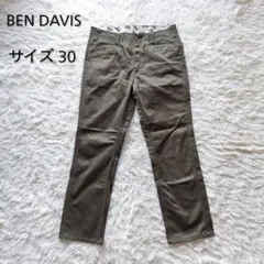 【美品】BEN DAVIS テーパード ワークパンツ カーキ サイズ30のサムネイル