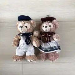 ダッフィ&シェリーメイ　ぬいぐるみバッジセット