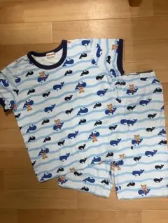 ミキハウス　プッチー &クジラ半袖パジャマのサムネイル