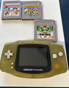 ゲームボーイアドバンス クリアイエロー 本体とカセット