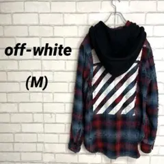 off-white オフホワイト　チェック柄ライトアウタージャケット　パーカー