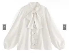 ボウタイブラウス半袖