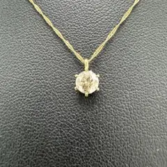【美品】K18 一粒ダイヤモンド ネックレス ジュエリー 0.6ct 42cmのサムネイル