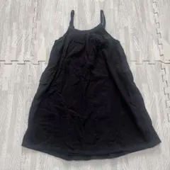 プティマイン キャミワンピース　チュニック　120cm ブラック　リボン