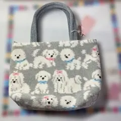 【完売品】フェイラー　モフモフワンチャン　バッグ　グレー トート