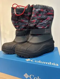 Columbia スノーブーツ 赤・黒の迷彩22センチ 子供用