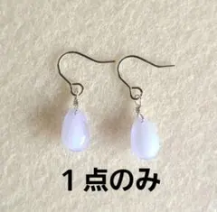 No.599-E クリスタルガラス☆しずく型☆レジンピアス・イヤリング