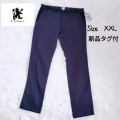 新品タグ付【R.NEWBOLD】チノストレートパンツ　パープル　XXL コットンのサムネイル