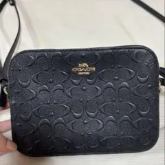 COACH ブラック エンボスバッグ