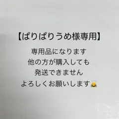 【ぱりぱりうめ様専用】他の方が購入しても発送しません