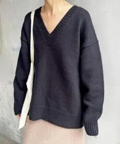 Spick&Span ローゲージニットVネックプルオーバーニット