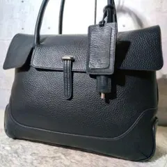 未使用品 ペッレモルビダ MB055A フラップトートバッグ ビジネスバッグ ペッレモルビダMB055A-フラップトートバッグ BLACK(BLACK): PELLE