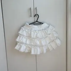 GRL フリル付きホワイトミニスカート　インパン付き