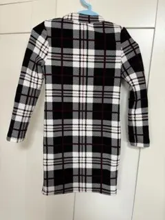 女の子　チェック柄 長袖ワンピース　春服　入園式　卒園式　子ギャル