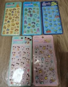 【10枚セット】最新作 ディズニー ぷくぷくシール 樹脂入 うるちゅる 5種