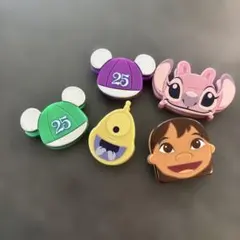 Disney キャラクター クリップ 5個セット　25周年