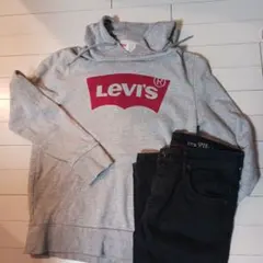 LEVISパーカー、EDWIN デニム、Tシャツ 3点セット