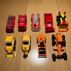 Tonka トンカ ミニカー 9台セット 工事車両 消防車のサムネイル