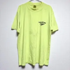 JERZEES クルーネック半袖Tシャツ ロゴ柄 L 黄色 綿ポリ 夏カジュアルのサムネイル