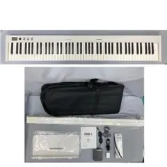 電子ピアノ 88鍵盤 ホワイト 充電式 充電器なし - メルカリ