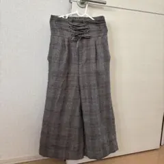 チェック柄ワイドパンツ 140サイズ