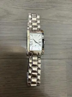 Emporio Armani スクエア時計 シルバー　アルマーニ 【電池交換済】
