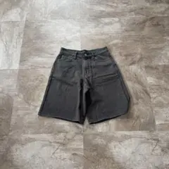 00s GAP Wide Sweat Denim Shorts カーキ Y2Kのサムネイル