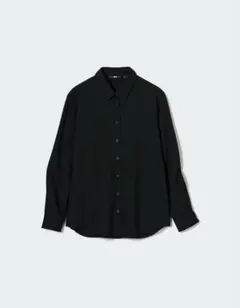 UNIQLO ユニクロ レーヨン ブラウス シャツ 長袖 ブラック XL