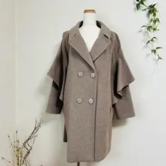 人気✨RUI RUE BOUTIQUE ウールケープコート L モカベージュのサムネイル
