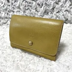 未使用級✨イルビゾンテ コンパクト二つ折財布 オリーブキアロ（イエロー）