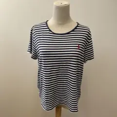 ポロ　ラルフローレン　ボーダーTシャツXL 白　ネイビー ゆったり