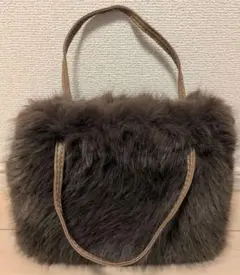 《未使用》ダークブラウンファートートバッグ