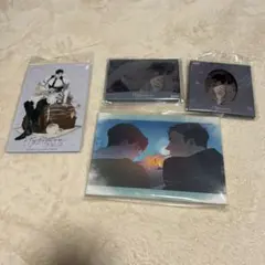 過呼吸 アクリルプレート 缶バッジ&カードセット　色紙　5点セット