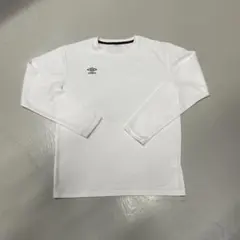 アンブロ CU.ワンポイントクルー長袖シャツ ホワイト L