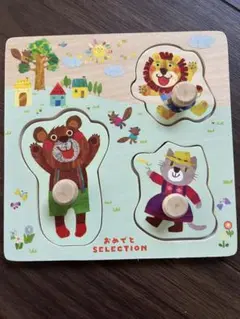 木製動物パズル 知育玩具