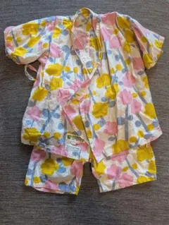 SOU・SOU] いせもめん こどもじんべい／はながさ こども甚平 Lサイズ