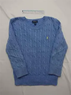 ■ポロ ラルフローレン ケーブルニット コットンセーター ブルー系 キッズ