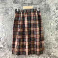 ダックス/DAKS【M】ローデンタータン チェック柄スカートウール100％