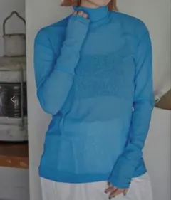 PAGEBOYLIM　シアーハイネック　ブルー