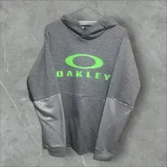 OAKLEY フード付き パーカー　デカロゴ M ネイビー